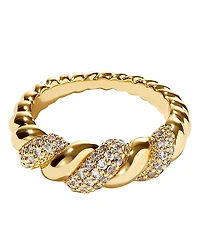 Ana Luisa Cubic Zirconia Rope Pave Twisted Ring