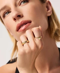 Ana Luisa 14K Gold-Plated Leia Puffy Heart Ring