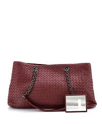 Pre-Owned Bottega Veneta Large Double Chain Tote Intrecciato Nappa