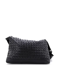 Pre-Owned Bottega Veneta Large Classic Fold Over Messenger Bag Intrecciato Leather
