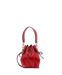 Pre-Owned Fendi Mini Mon Tresor Bucket Bag Zucca Embossed Leather