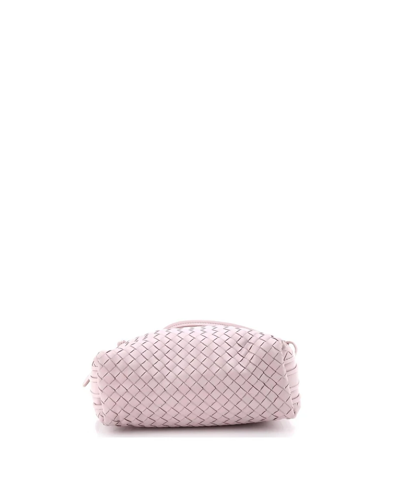 Pre-Owned Bottega Veneta Small Double ZIp Nodini Crossbody Bag Intrecciato Nappa