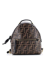 Pre-Owned Fendi Mini By The Way Backpack Zucca Embossed Leather