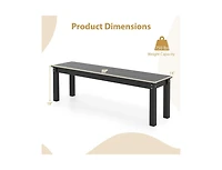 Slickblue 55 Inch Hdpe Outdoor Bench for Patio and Garden