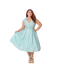 Unique Vintage Plus Shirt Swing Dress