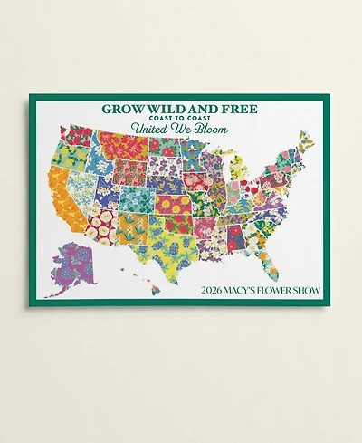Macy's Flower Show U.s. Flower Map Puzzle, Macy's Exclusive