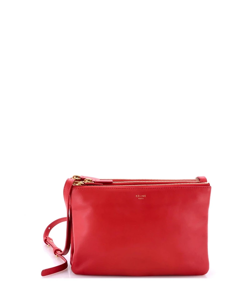 Pre-Owned Celine Small Trio Crossbody Bag Leather
