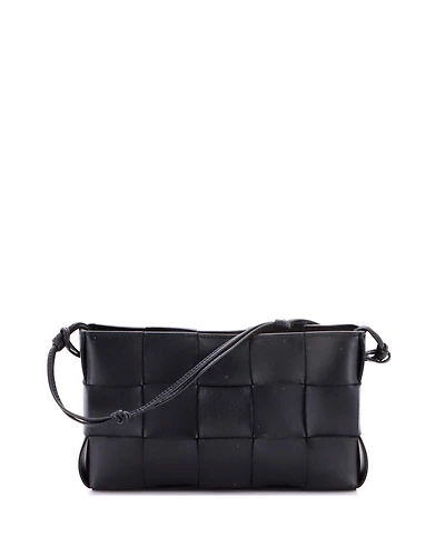 Pre-Owned Bottega Veneta Cassette Pouch on Strap Maxi Intrecciato Leather