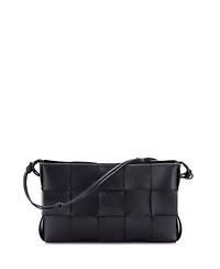 Pre-Owned Bottega Veneta Cassette Pouch on Strap Maxi Intrecciato Leather