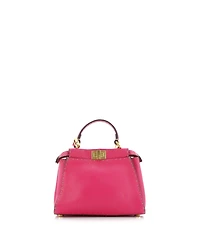 Pre-Owned Fendi Mini Selleria Peekaboo Bag Leather
