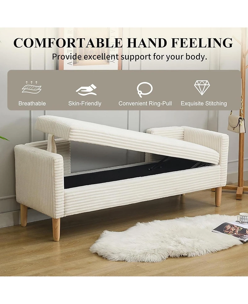 Rainsken 65" Storage Ottoman