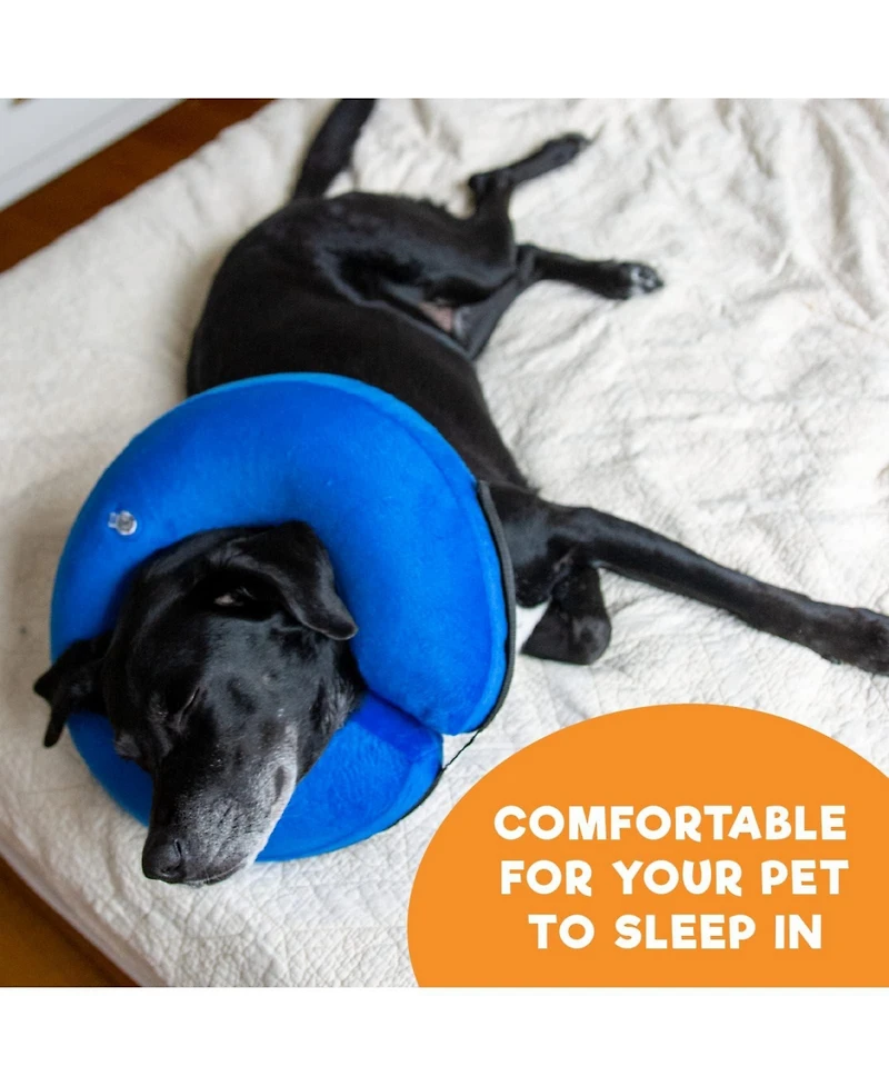 Bencmate Inflatable Dog Cone Collar Alternative Soft Donut Recovery Collar For Pets