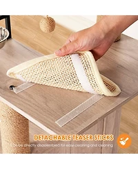 Aostirmotor Cat Tree with Litter Box Enclosure, Hammock and Scratching Posts