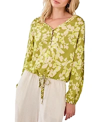 Tribal Women's Flowy Long-Sleeve Novelty Top