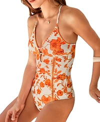 Cupshe Women's Act of Self-Love Floral One-Piece Swimsuit