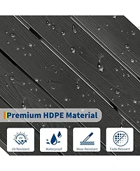 gaomon Adirondack Chair for Patio, Hdpe Outdoor Lawn with Wood Texture Garden Backyard Deck Poolside Use