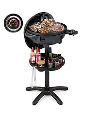 Sugift Electric Bbq Grill 1200W Indoor Outdoor Grill with Dual Zones