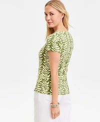 I.n.c. International Concepts Women's Printed Scoop-Neck T-Shirt, Macy's Exclusive