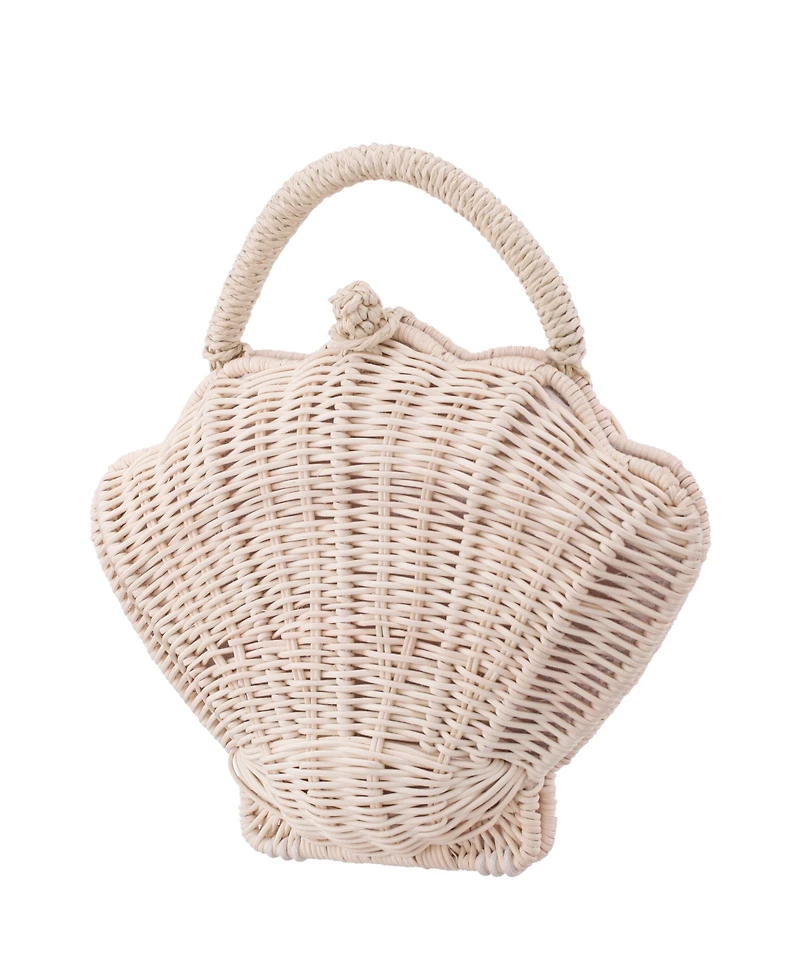 Nina Rattan Shell Minaudiere Small Clutch Handbag
