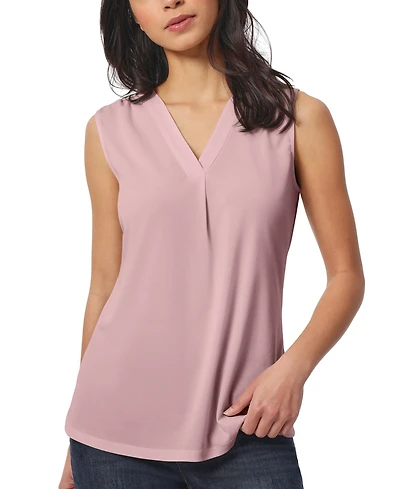 Jones New York Women's Crepe Sleeveless V-Neck Top