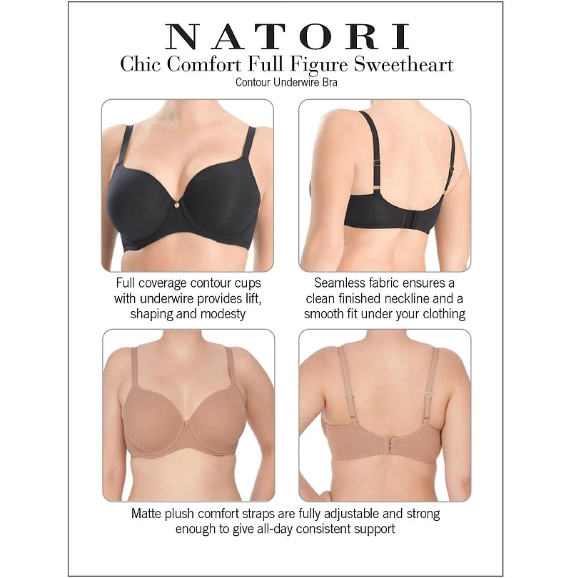 Natori Women's Chic Comfort Full Figure Underwire T-Shirt Bra