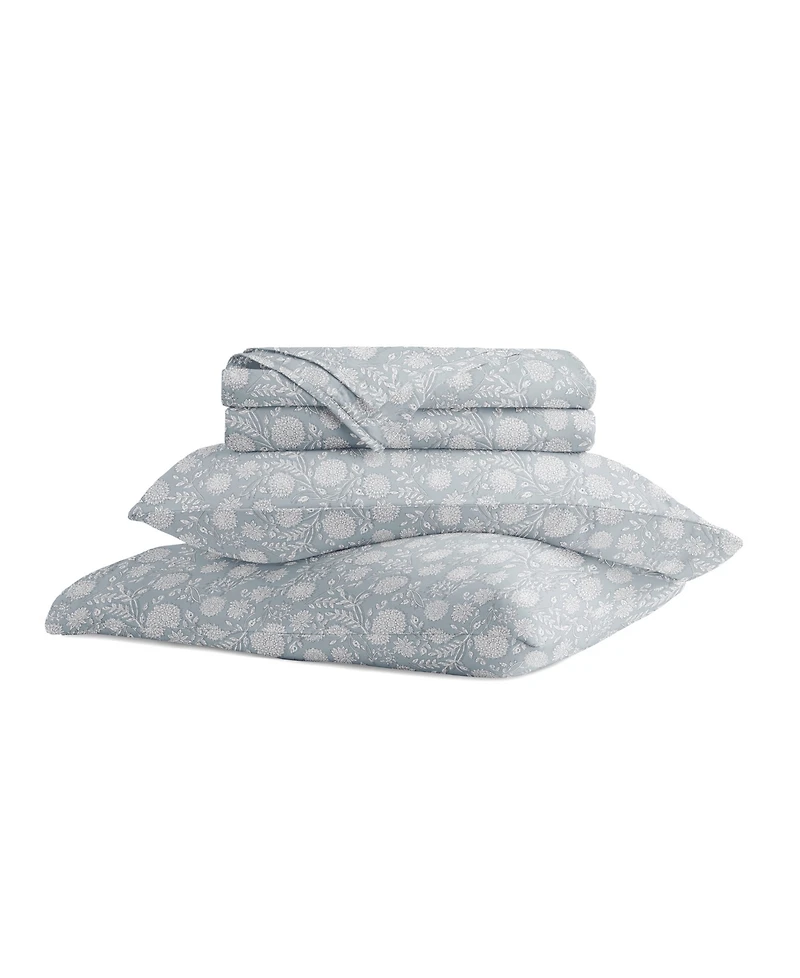 ienjoy Home Long Staple 300-Thread Count Cotton Pattern -Pc. Sheet Set