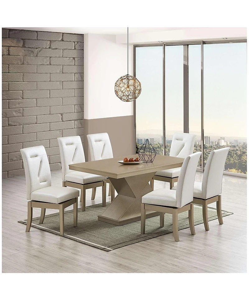 Kings Brand Furniture Set of 2 Swivel Dining Chairs – Contemporary Upholstered Wood Frame