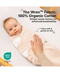 KeaBabies 3pk Soothe Wren Swaddle Sleep Sacks, Newborn Swaddles Wrap 0-3 Months, Soft Baby Wearable Blanket