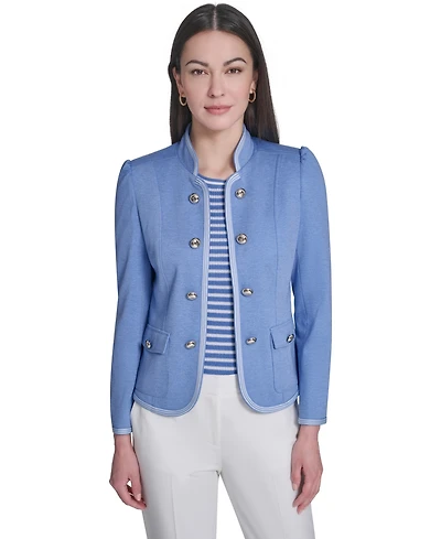 Tommy Hilfiger Women's Framed Band Mandarin Collar Jacket