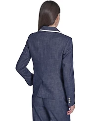 Tommy Hilfiger Women's Crosshatch Notch Collar Blazer