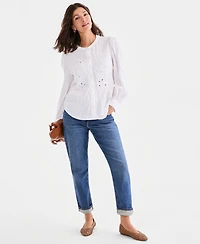 Style & Co Women's Sequin Embellished Top, Macy's Exclusive
