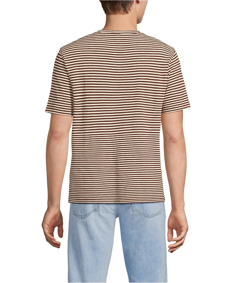 Lands' End Men's Short Sleeve Cotton Linen Tee