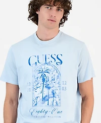 Guess Men's Coastal City Cotton Graphic Crewneck T-Shirt