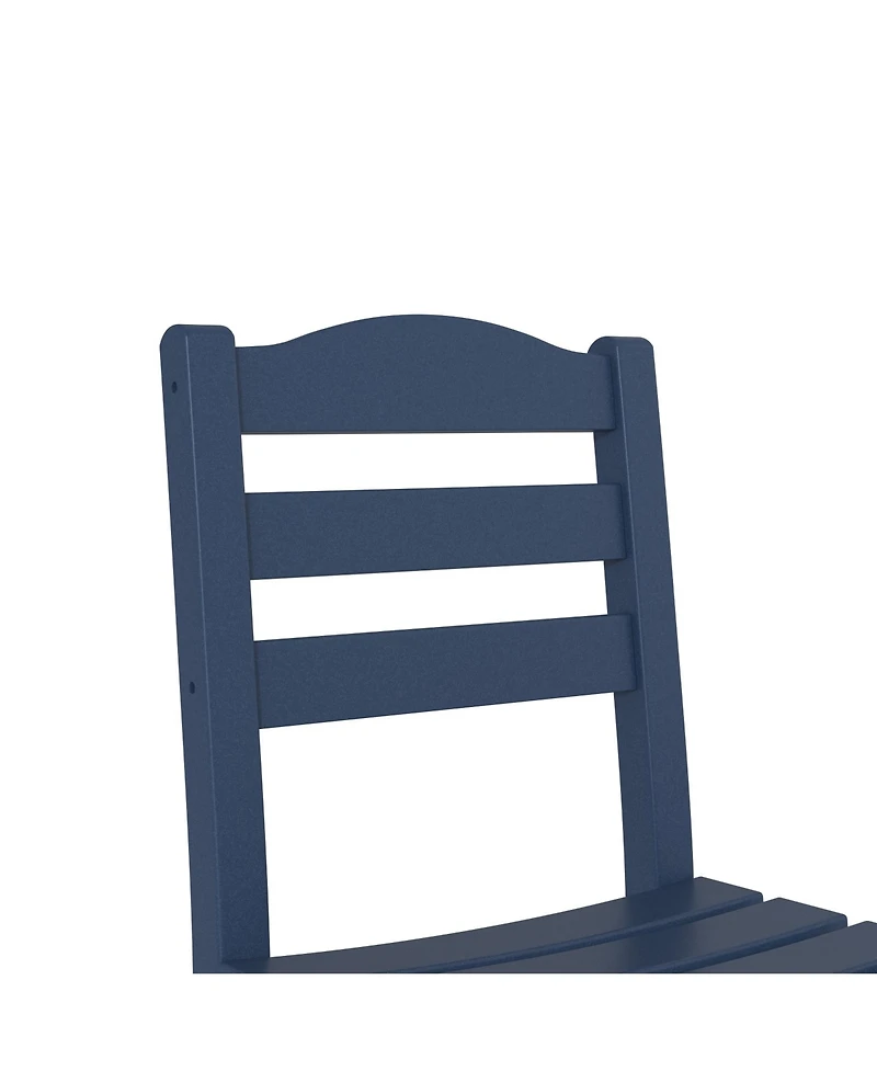 Set of 2 Outdoor Dining Chair without Armrests, For All Weather Conditions