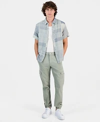 Guess Men's Malik Cotton Patchwork Jacquard Shirt
