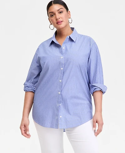 I.n.c. International Concepts Plus High Low Shirt, Macy's Exclusive