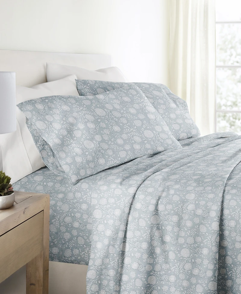 ienjoy Home Long Staple 300-Thread Count Cotton Pattern -Pc. Sheet Set