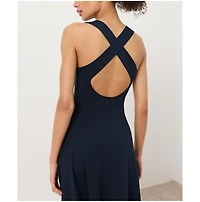 Pact Women's Fit & Flare Open Back Maxi Dress Made With Organic Cotton