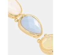 Anne Klein Gold-Tone Knot Charm Stone Stretch Bracelet