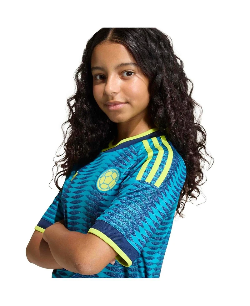 Adidas Big Boys and Girls Turquoise Colombia National Team Fifa X World Cup 2026 Away Replica Jersey