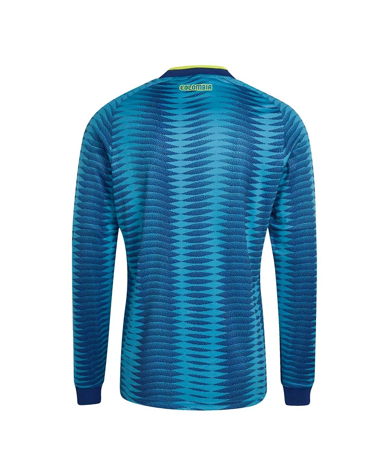 Adidas Men's Turquoise Colombia National Team Fifa X World Cup 2026 Away Replica Long Sleeve Jersey