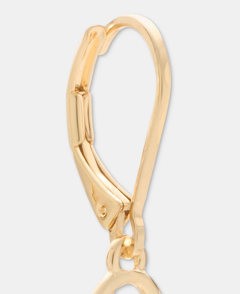 Anne Klein Gold-Tone Metal Ball Link Chain Drop Earrings