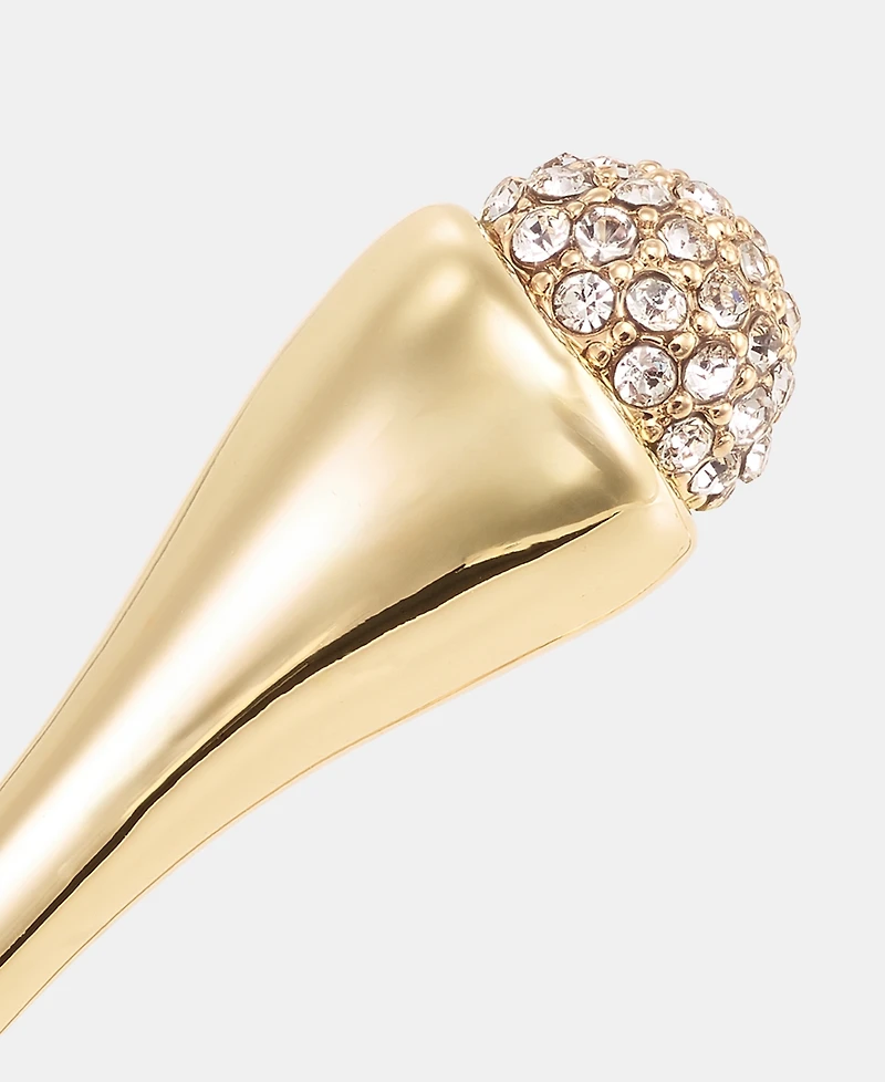 Dkny Gold-Tone Crystal Pave Beaded Cuff Bracelet