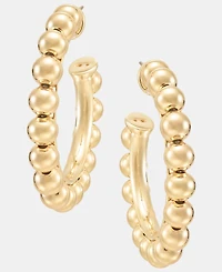Dkny Gold-Tone Statement Ball C Hoop Earrings