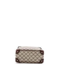 Pre-Owned Gucci Trunk Shoulder Bag Gg Coated Canvas with Studded Leather