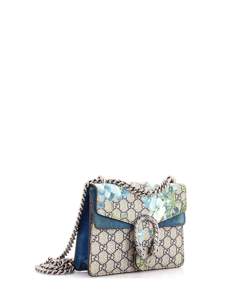 Pre-Owned Gucci Mini Dionysus Bag Blooms Print Gg Coated Canvas