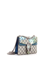Pre-Owned Gucci Mini Dionysus Bag Blooms Print Gg Coated Canvas
