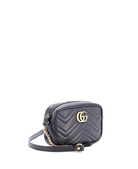 Pre-Owned Gucci Mini Gg Marmont Shoulder Bag Matelasse Leather