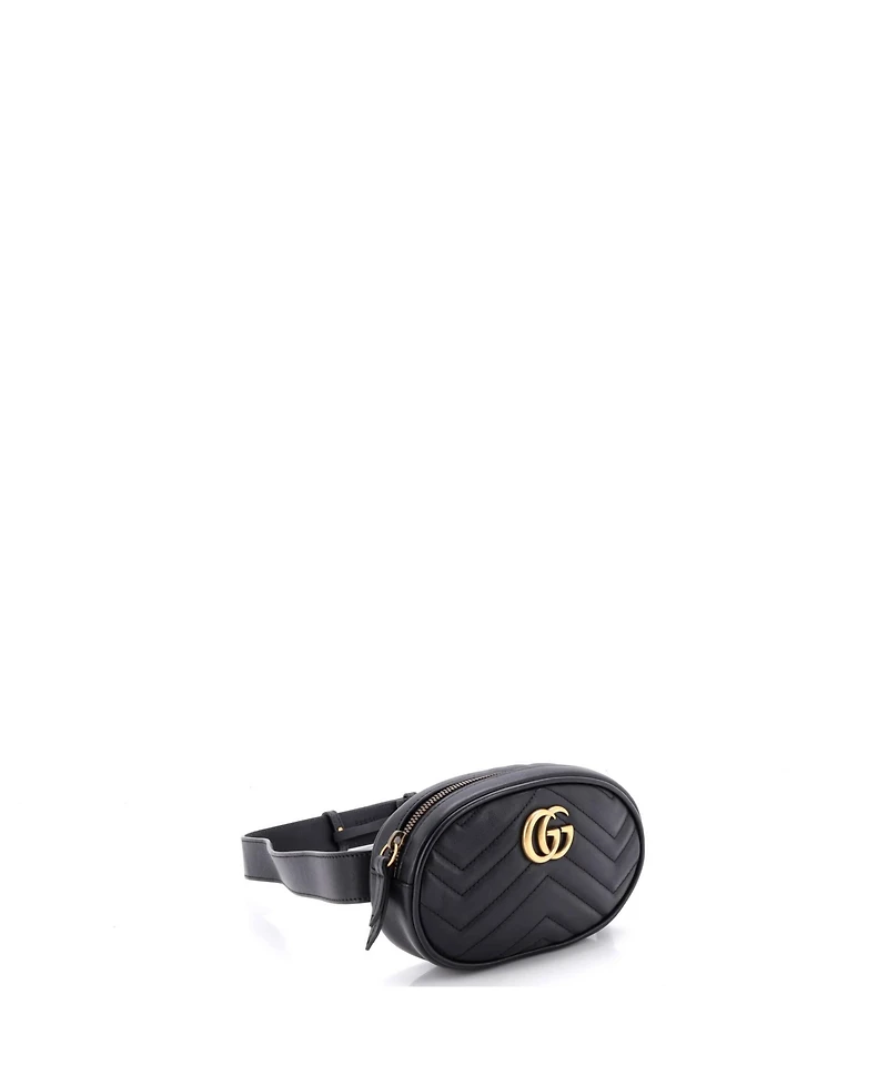 Pre-Owned Gucci Gg Marmont Belt Bag Matelasse Leather