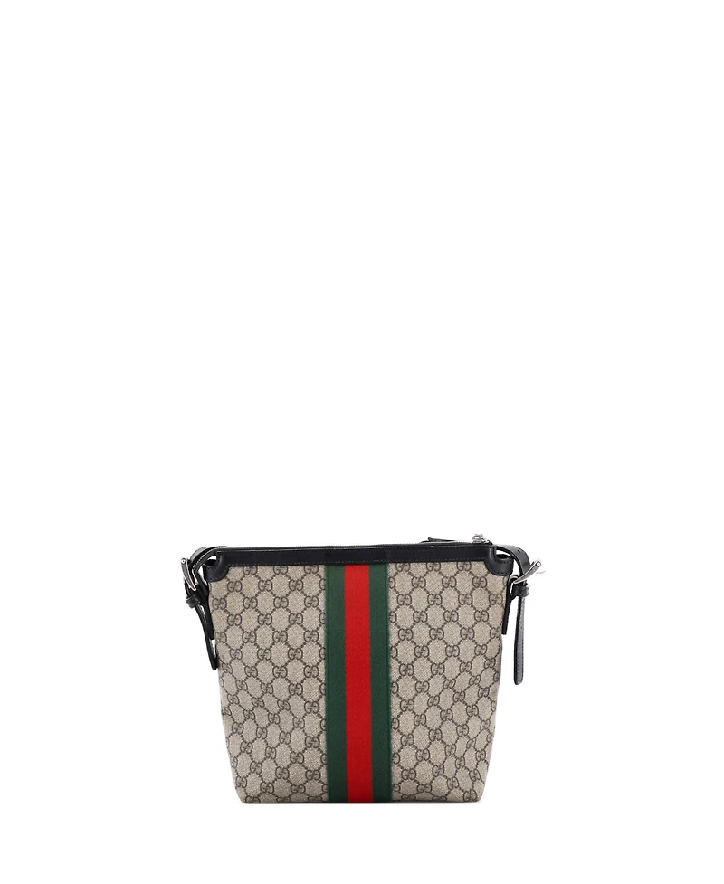 Pre-Owned Gucci Small Web Messenger Bag Gg Coated Canvas